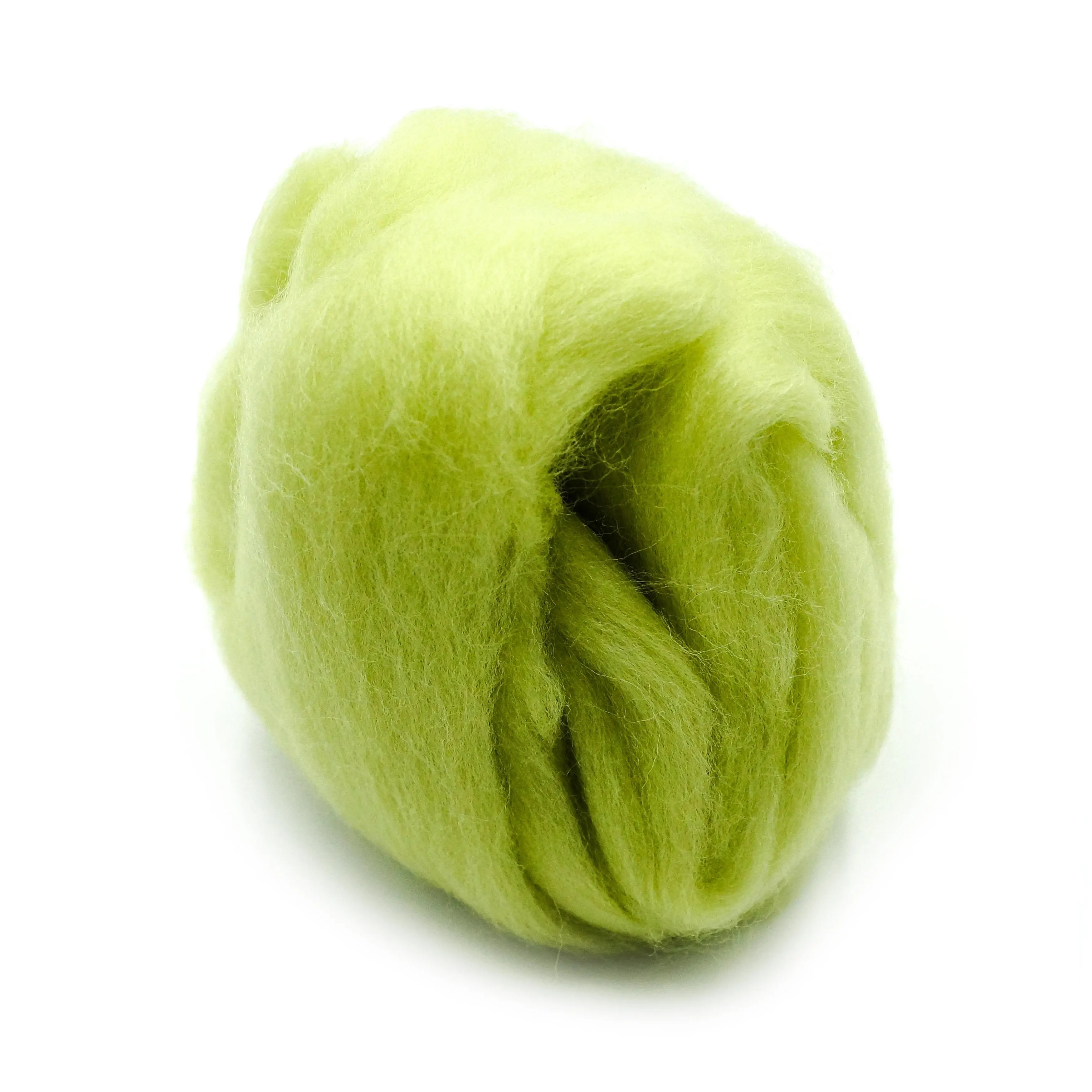 Natural Wool Roving (Lime Green) Clover Needlecraft, Inc.