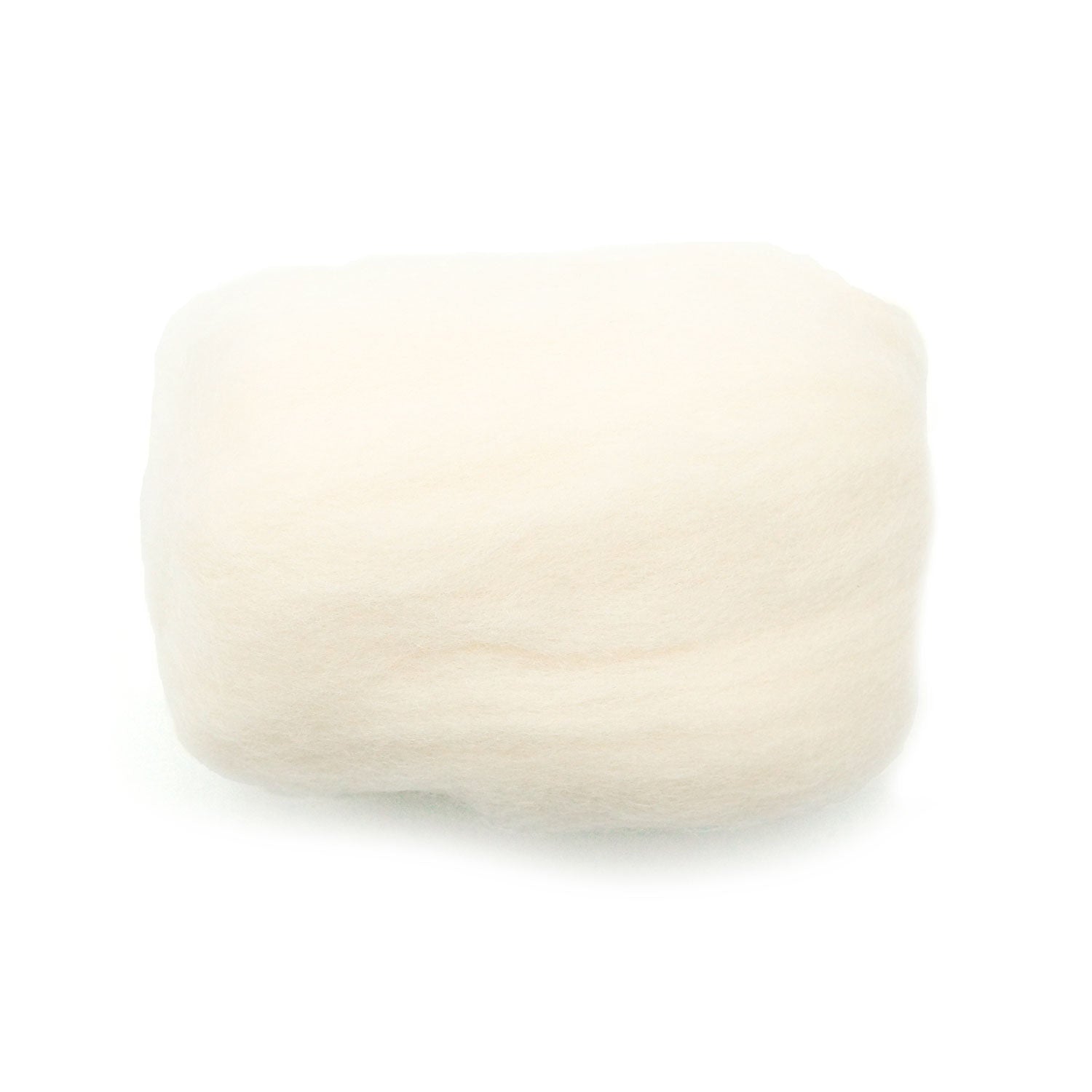 Natural Wool Roving (Off-White)