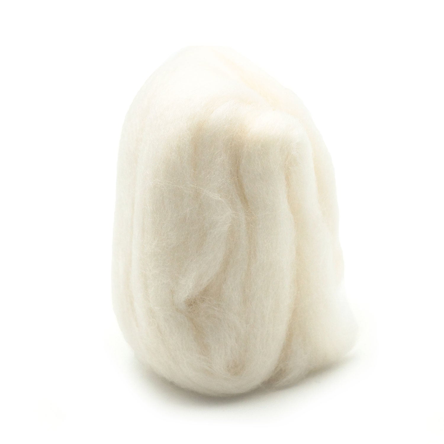 Natural Wool Roving (Off-White)