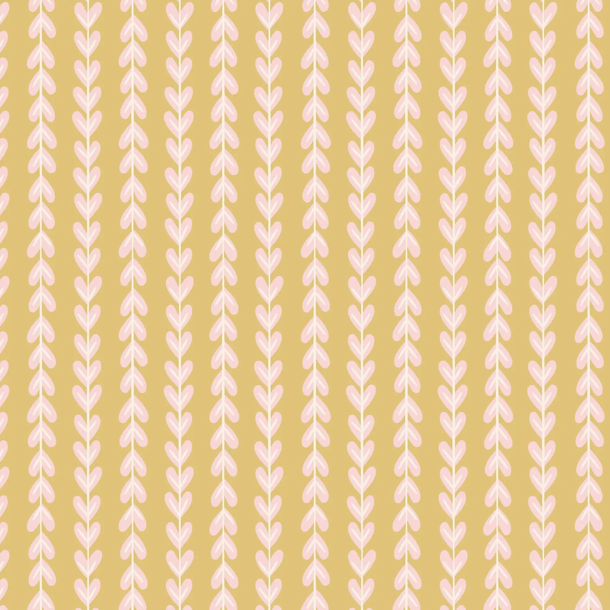 Naturally Wild - Creeping Vines - Gold 44" / 45" Fabric Per Yard The Fabric Company