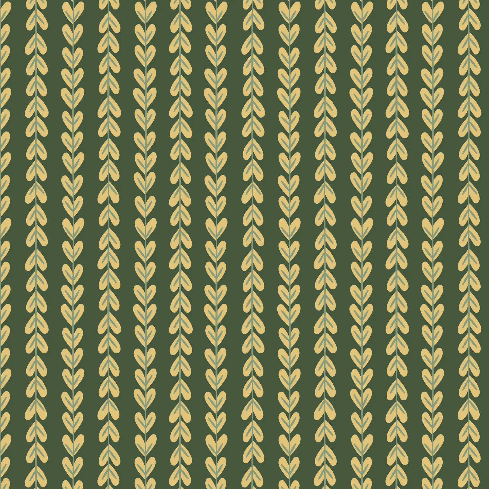 Naturally Wild - Creeping Vines - Green 44" / 45" Fabric Per Yard The Fabric Company