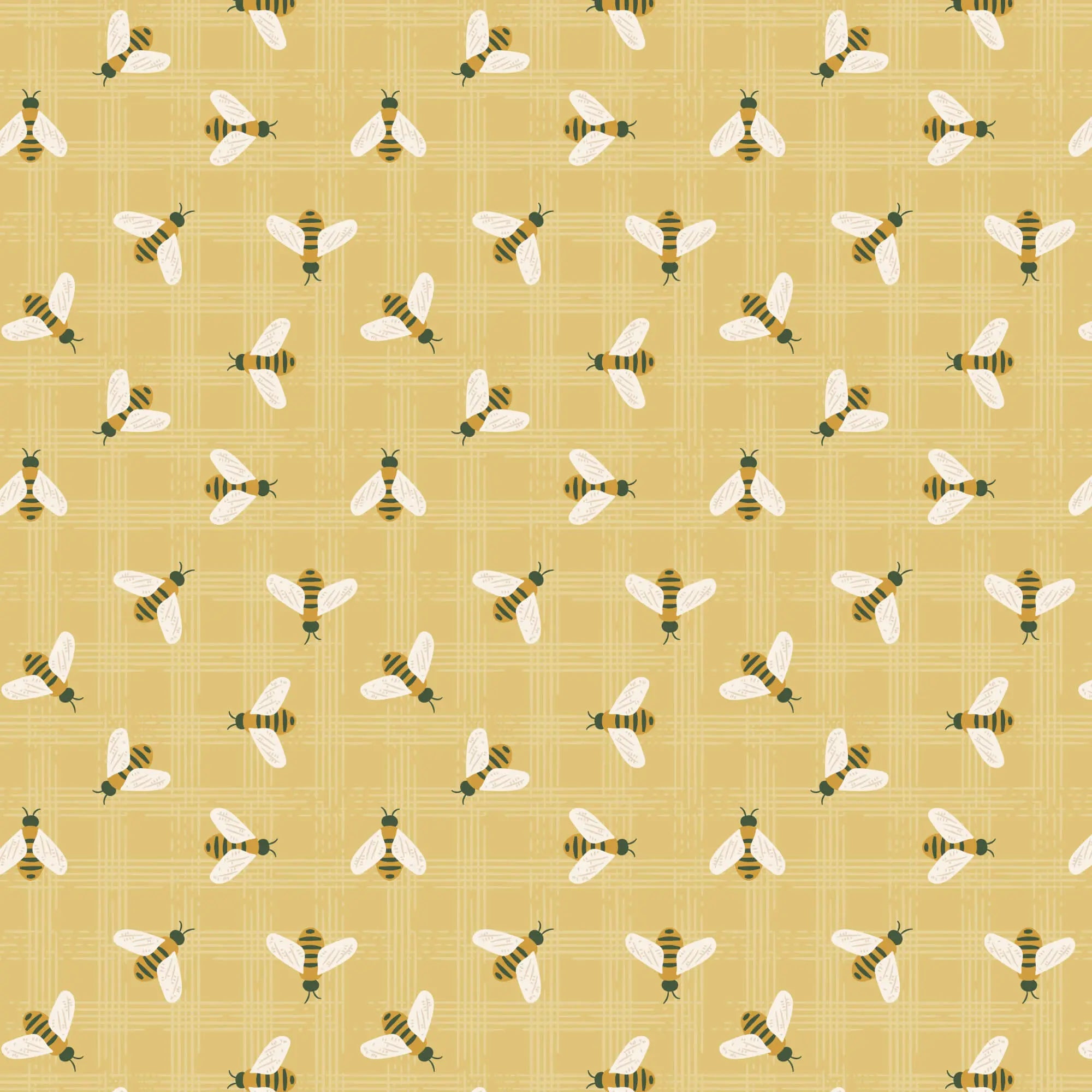 Naturally Wild - Pollinators - Gold 44" / 45" Fabric Per Yard The Fabric Company