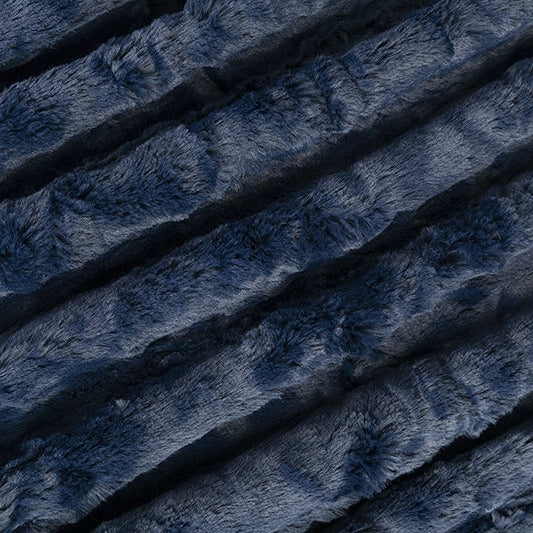 Navy Luxe Cuddle Marble 58/60" Fabric Per Yard