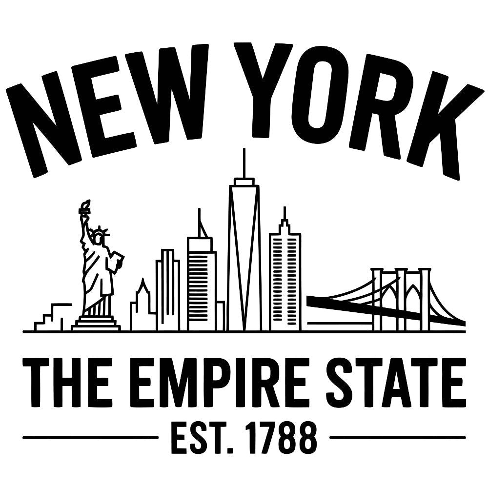 New York Black and White Fabric Panel