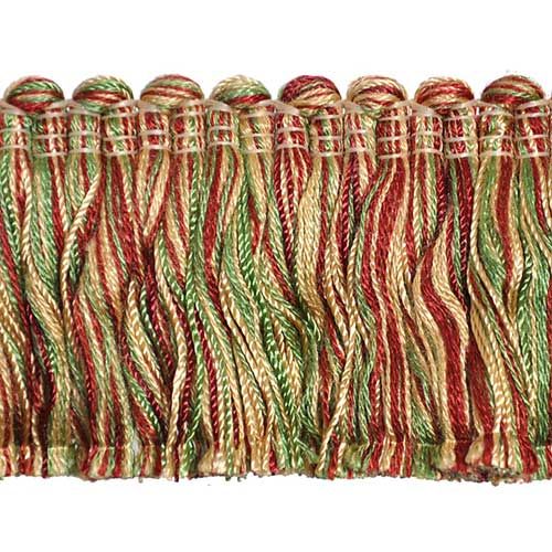 Newport Collection 2" Brush Fringe (25 YD ROLL) in Mocha/Mint - BF-4008-61-14