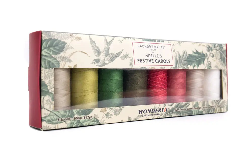 Noelle’s Festive Carols by Edyta Sitar - Egyptian Cotton Thread Pack WonderFil USA