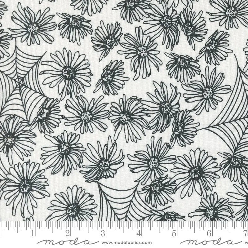 Noir Ghost White 44"/45" Fabric Per Yard Moda Fabrics & Supplies