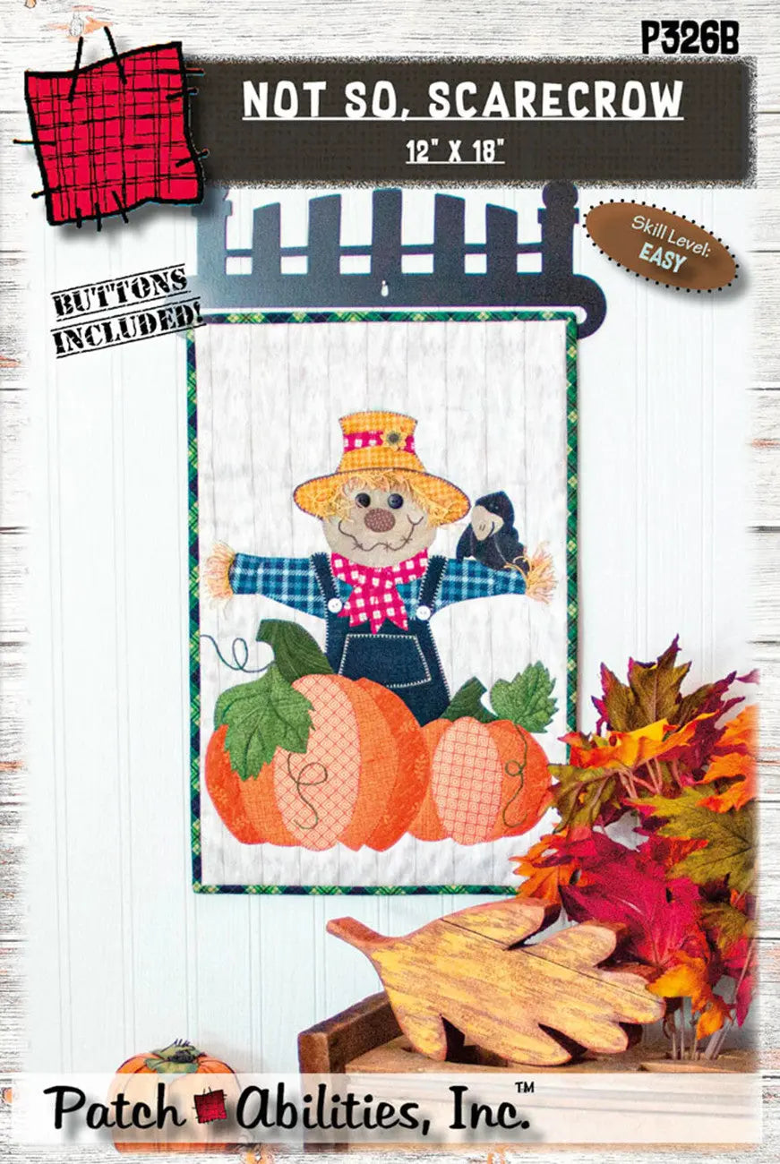 Not So Scarecrow with buttons - Linda's Electric Quilters
