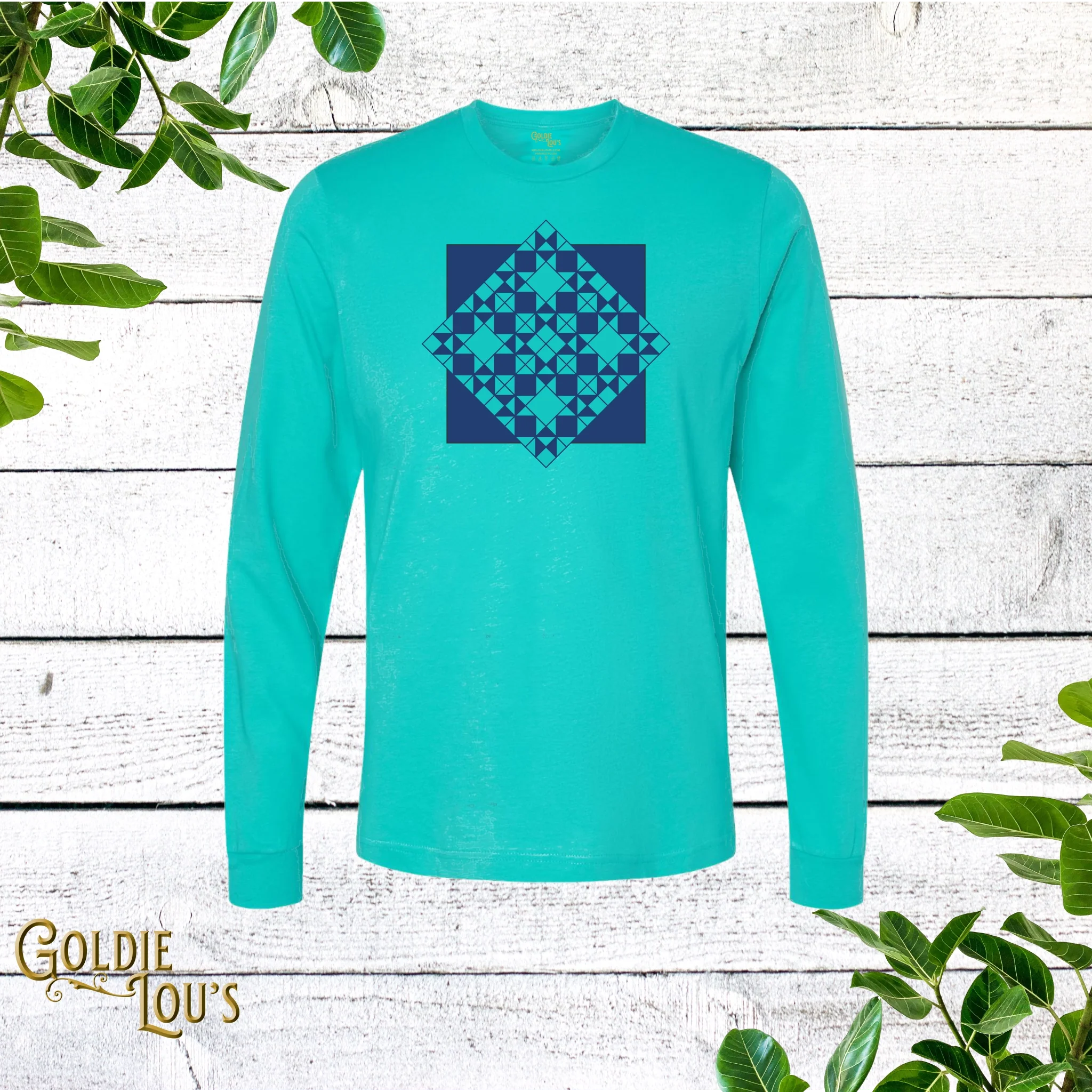 Not So Simple Quilt Block Long Sleeve Shirt