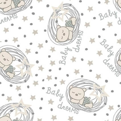 Nursery Flannel Baby Dreams cotton flannel fabric by Springs Creative, baby print flannel, sold by the yard