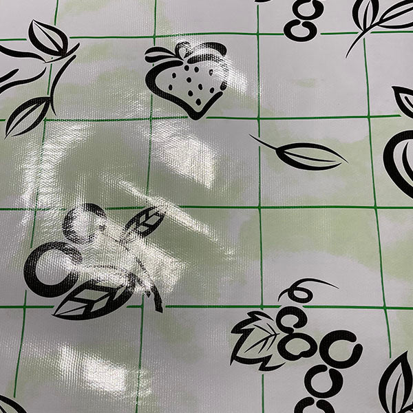 Black Green Check Oilcloth Fabric - Reorderable