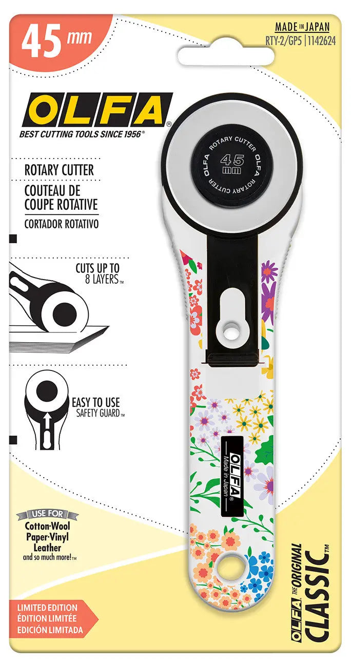 OLFA 45mm Printed Handle Rotary Cutter - Linda's Electric Quilters
