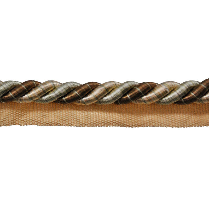 Odyssey Collection - 3/8" width Cord with Lip (50 Yard Roll) - BC-13000-63/82 Mint and Brown