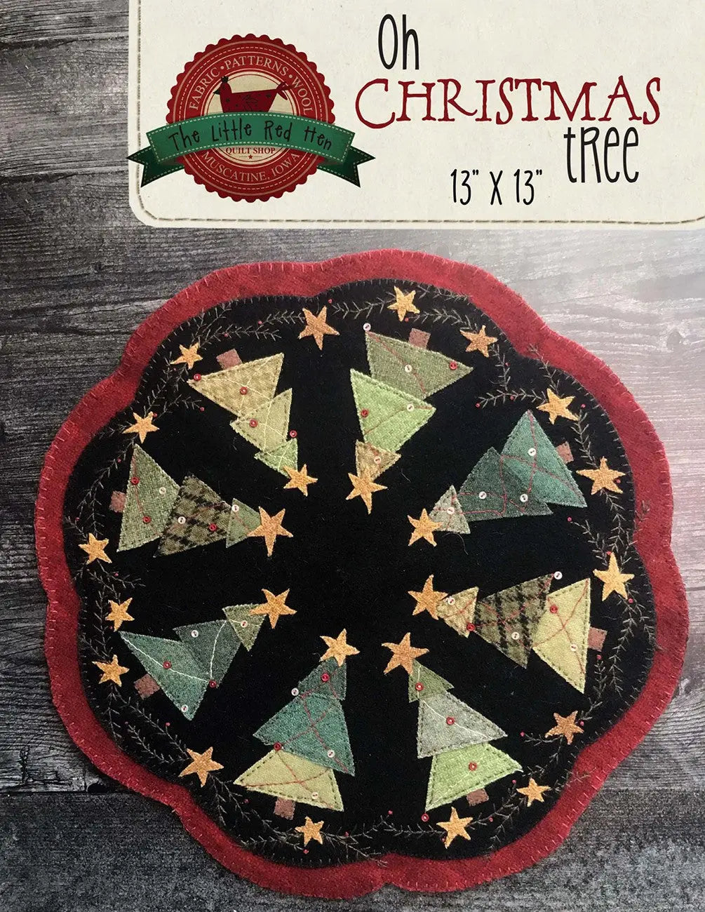 Oh Christmas Tree Wool Mat - Linda's Electric Quilters
