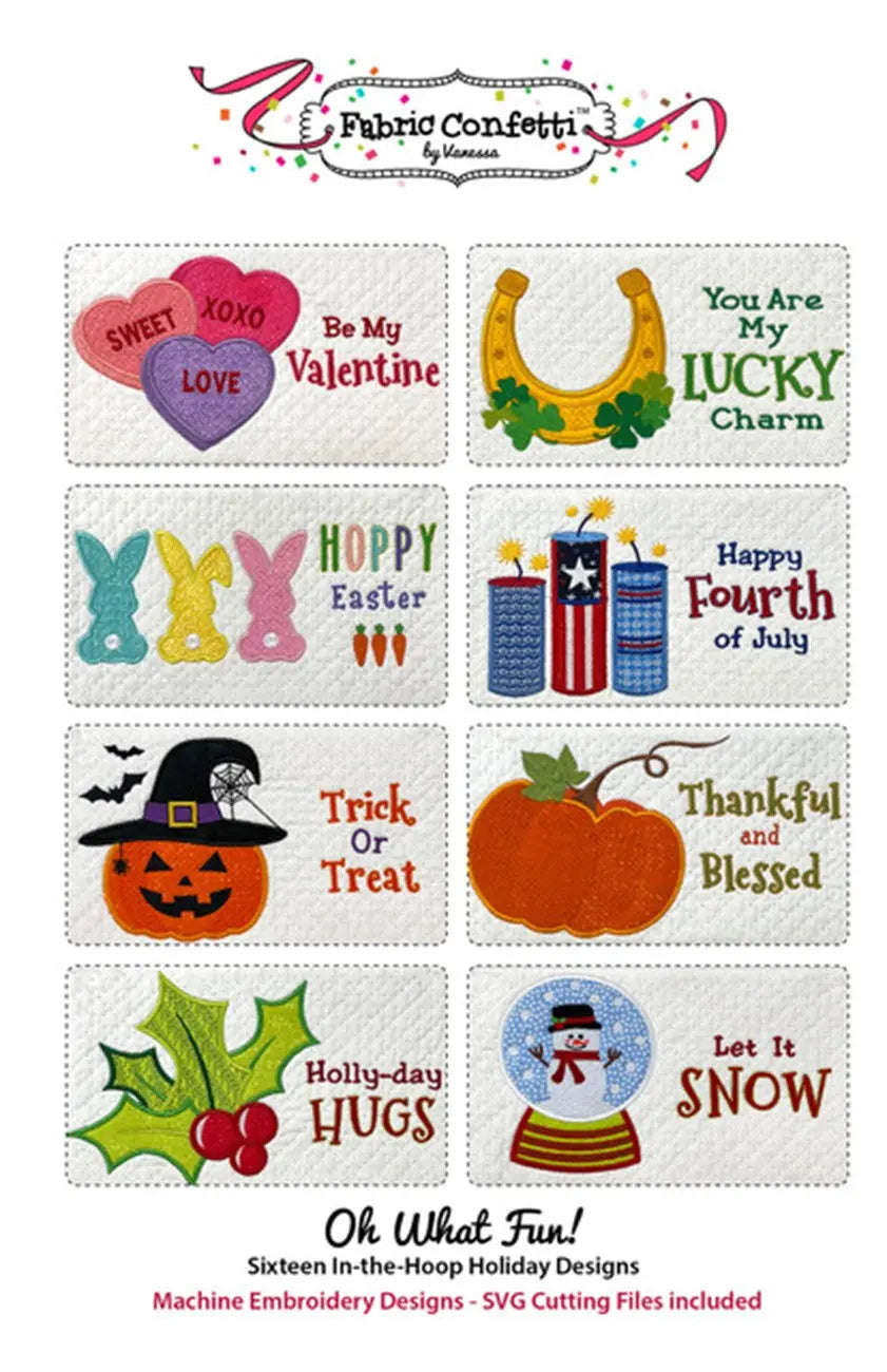 Oh What Fun In The Hoop Machine Embroidery - Linda's Electric Quilters