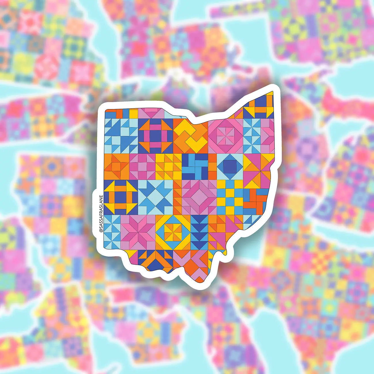 Ohio State Quilt Stickers