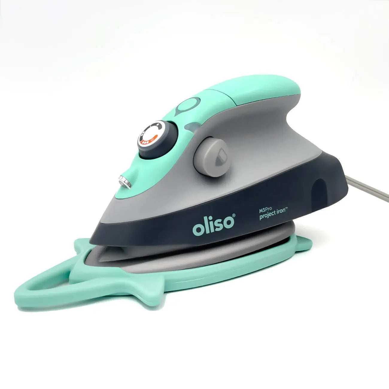 Oliso Mini Iron With Trivet Aqua - Linda's Electric Quilters