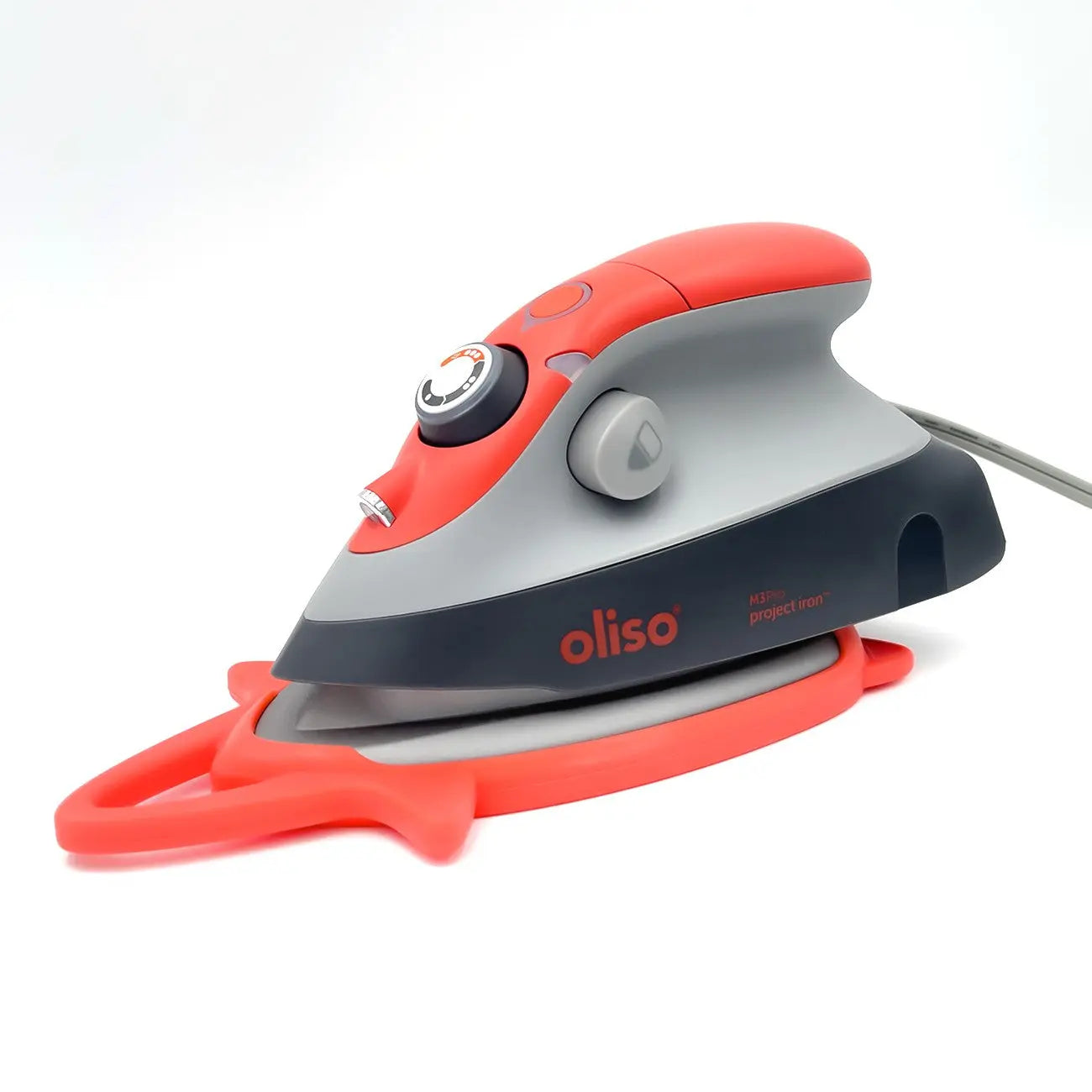 Oliso Mini Iron With Trivet Coral - Linda's Electric Quilters
