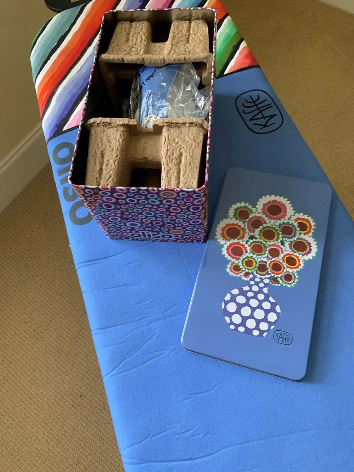 Oliso Mini Iron With Trivet Kaffe Fassett Checker Distributor