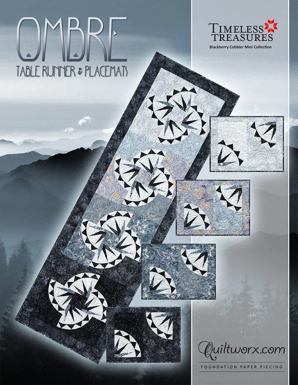 Ombre Table Runner & Placemats - Linda's Electric Quilters