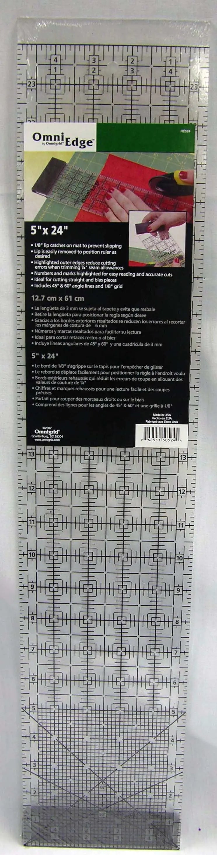 Omnigrid OmniEdge Ruler 5in x 24in - Linda's Electric Quilters