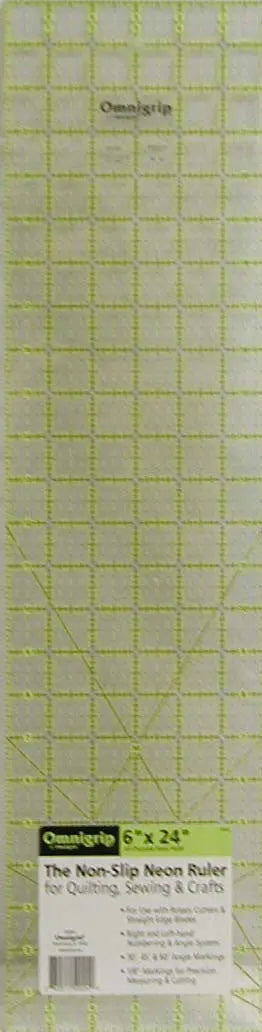 Omnigrid Omnigrip Neon Ruler 6in x 24in
