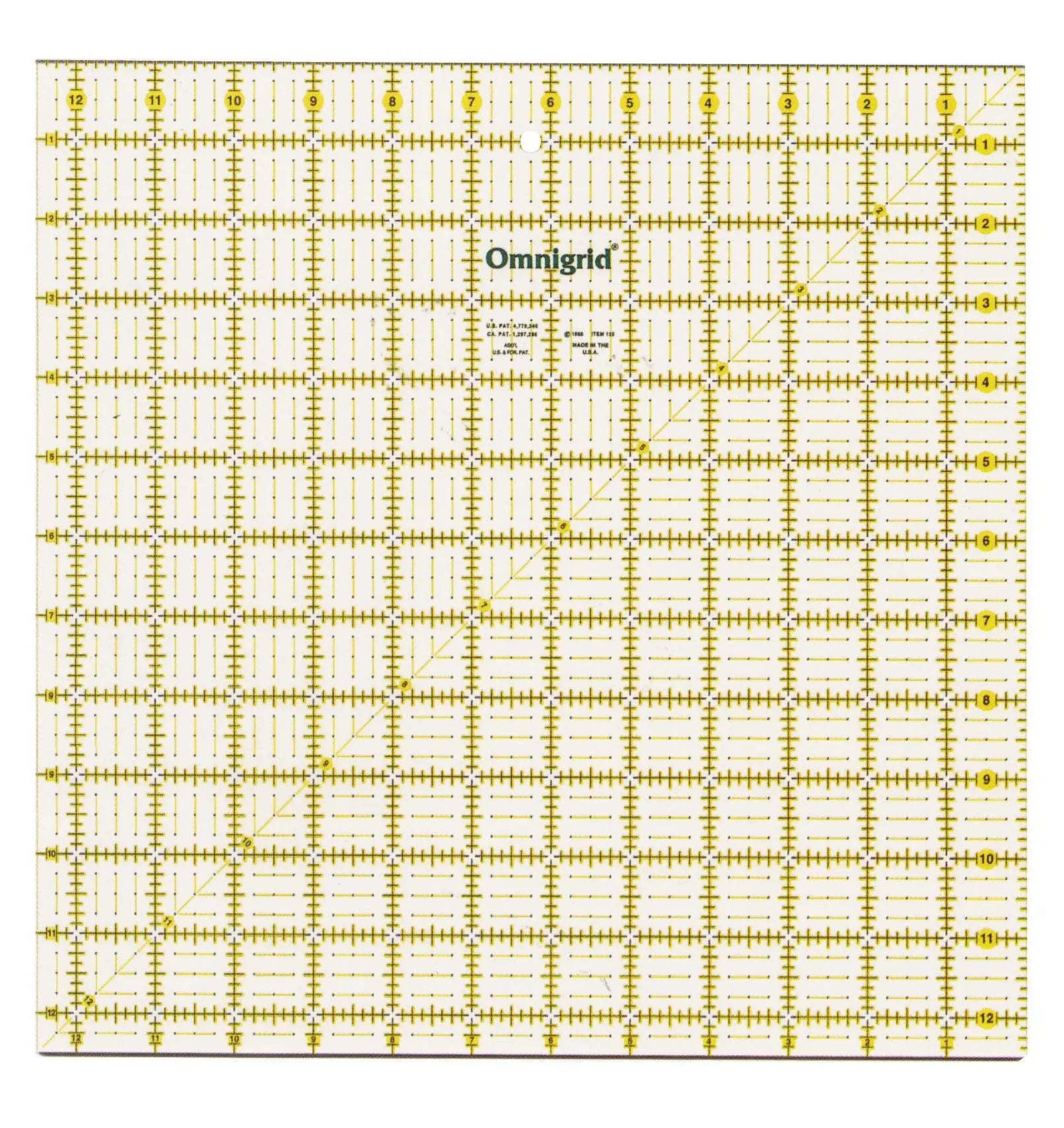Omnigrid Ruler 12 1/2in x 12 1/2in - Linda's Electric Quilters