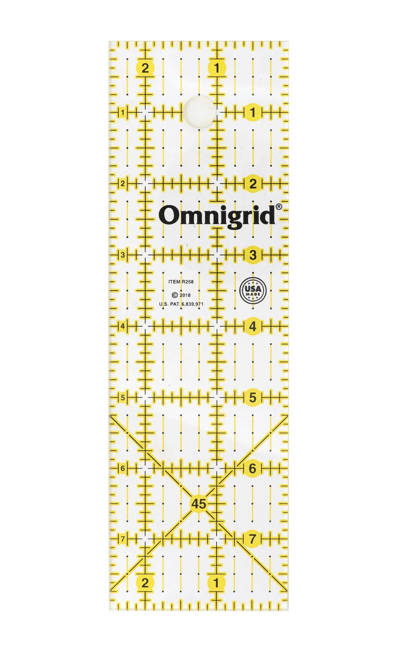 Omnigrid Ruler 2-1/2in x 8in - Linda's Electric Quilters