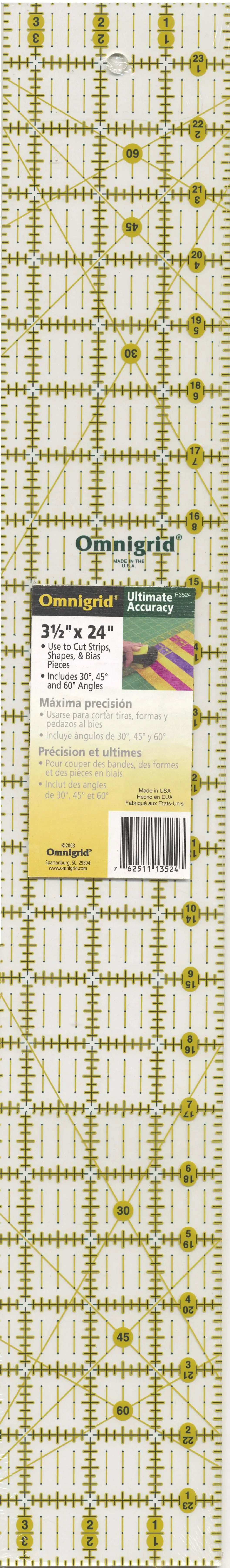 Omnigrid Ruler 3 1/2in x 24in - Linda's Electric Quilters