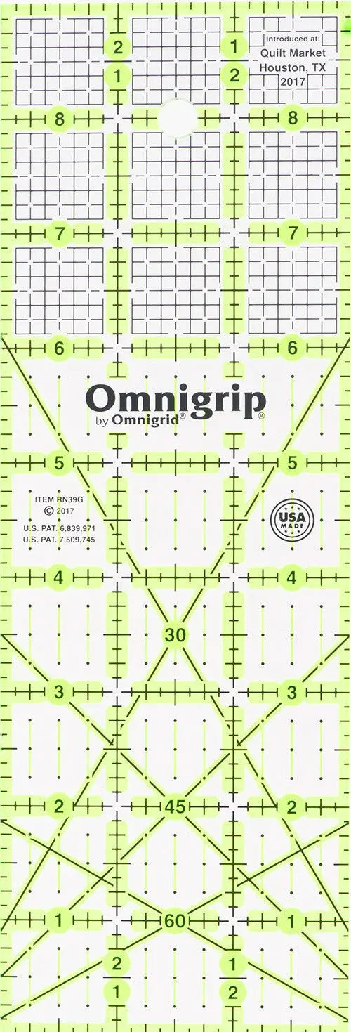 Omnigrip Ruler 3in x 9in - Linda's Electric Quilters