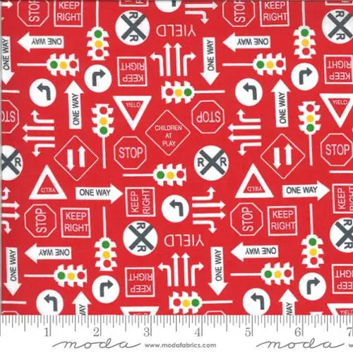 On The Go Red Light 44"/45" Fabric Per Yard Moda Fabrics & Supplies