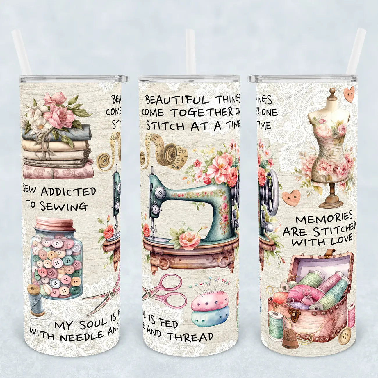 One Stitch at a Time Tumbler - Linda's Electric Quilters
