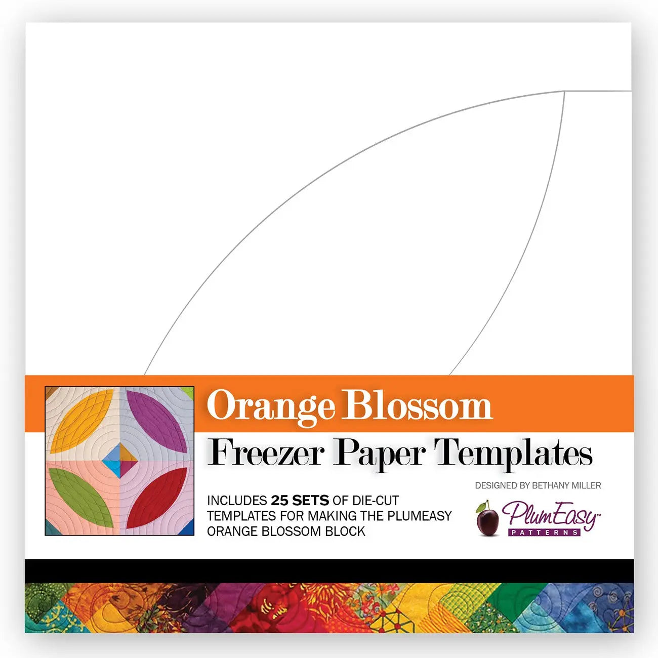 Orange Blossom Freezer Paper Templates 25pk - Linda's Electric Quilters