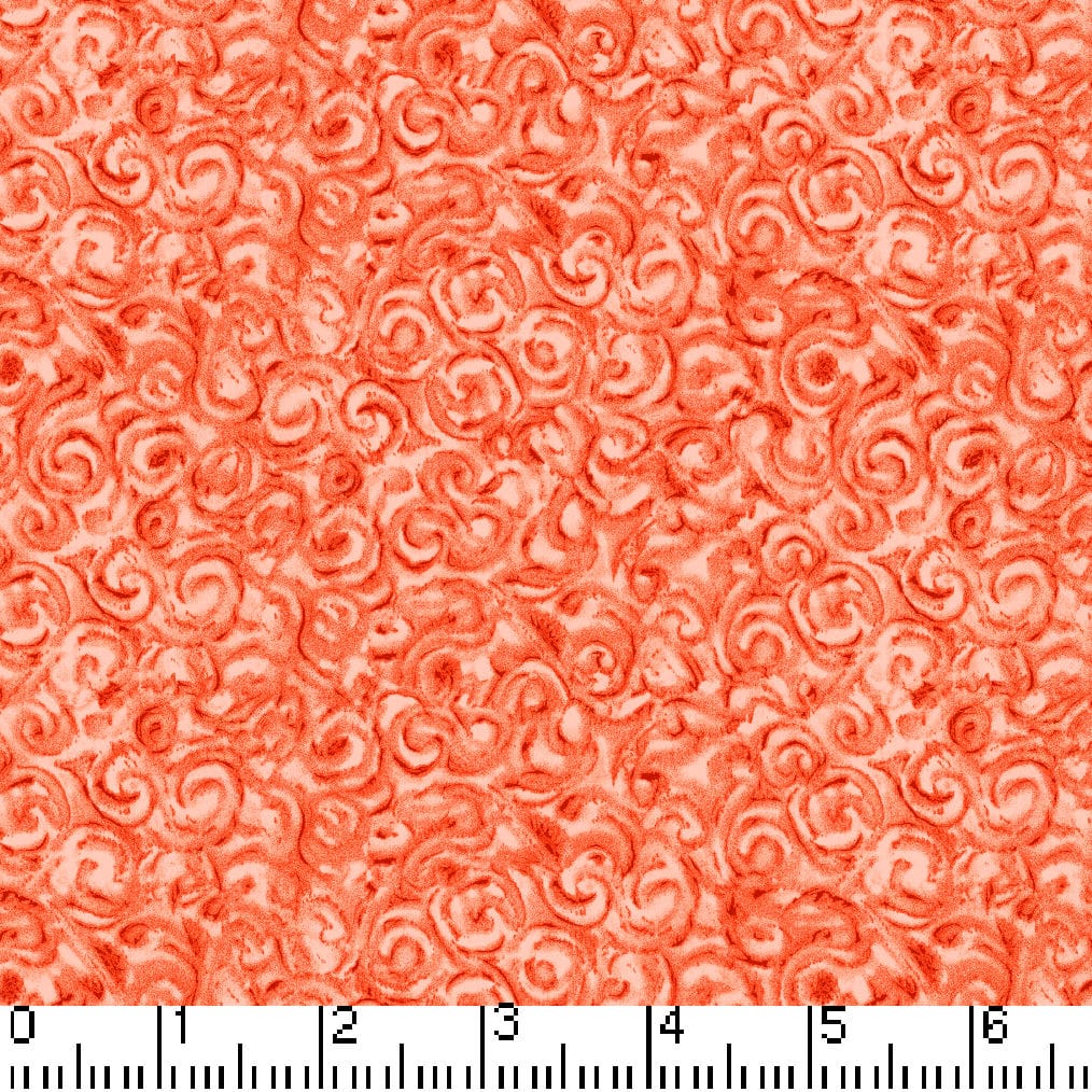 Orange Twister 45" Wide Cotton Fabric Per Yard