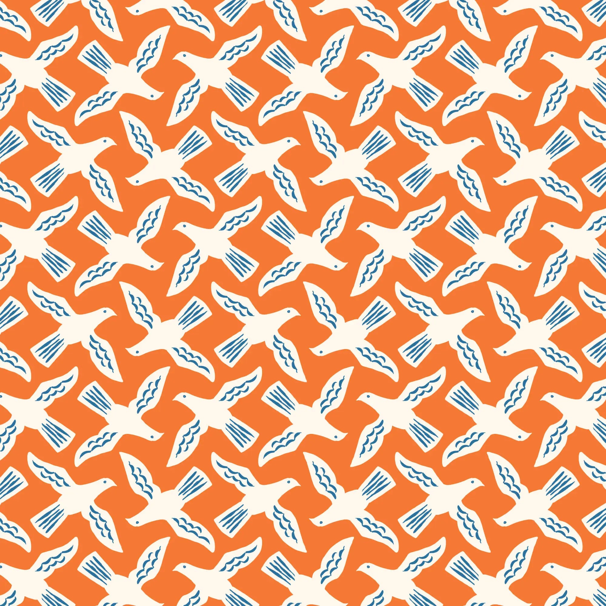 Orchard Deco - Flock - Orange 44" / 45" Fabric Per Yard The Fabric Company