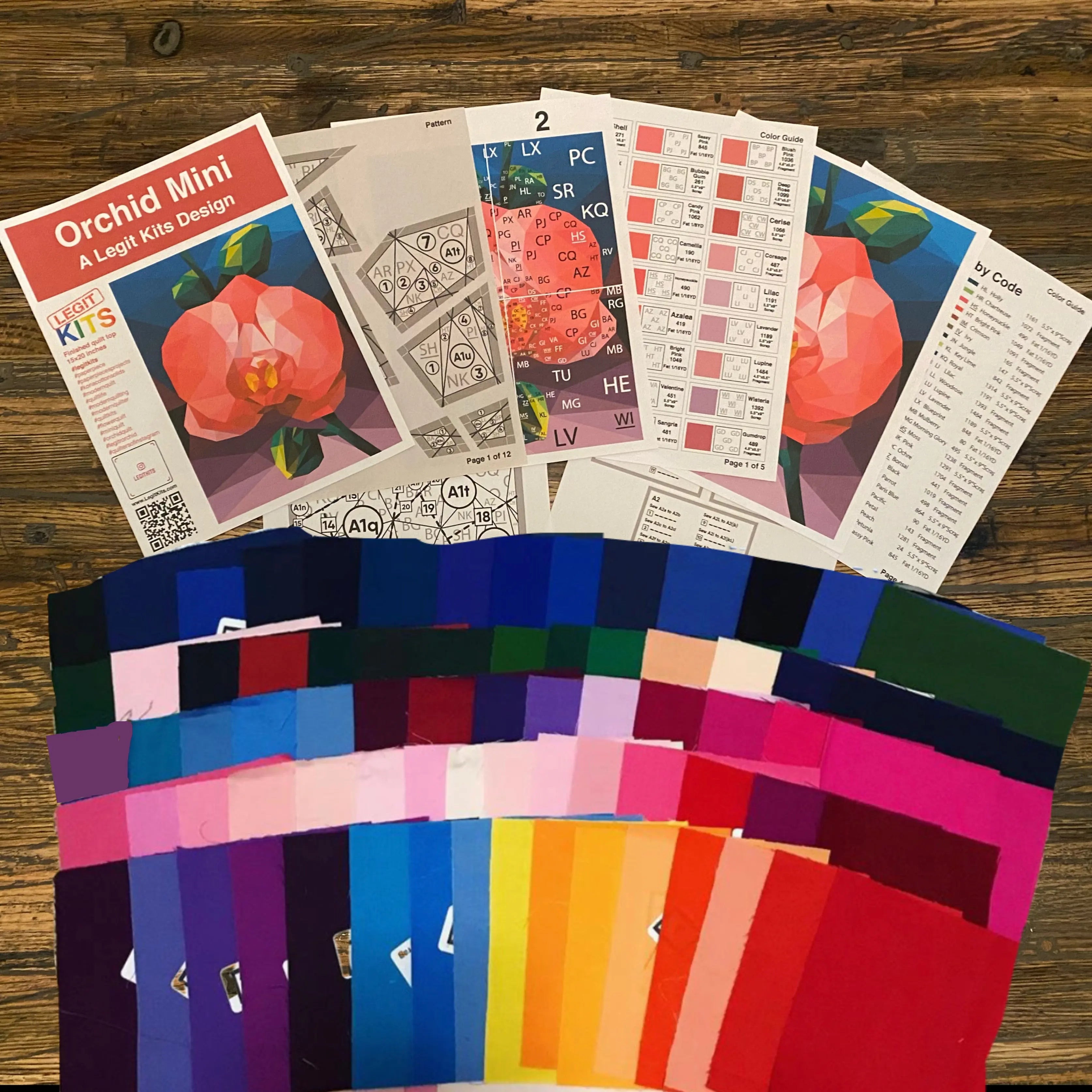 Orchid Mini Quilt Kit Legit Kits