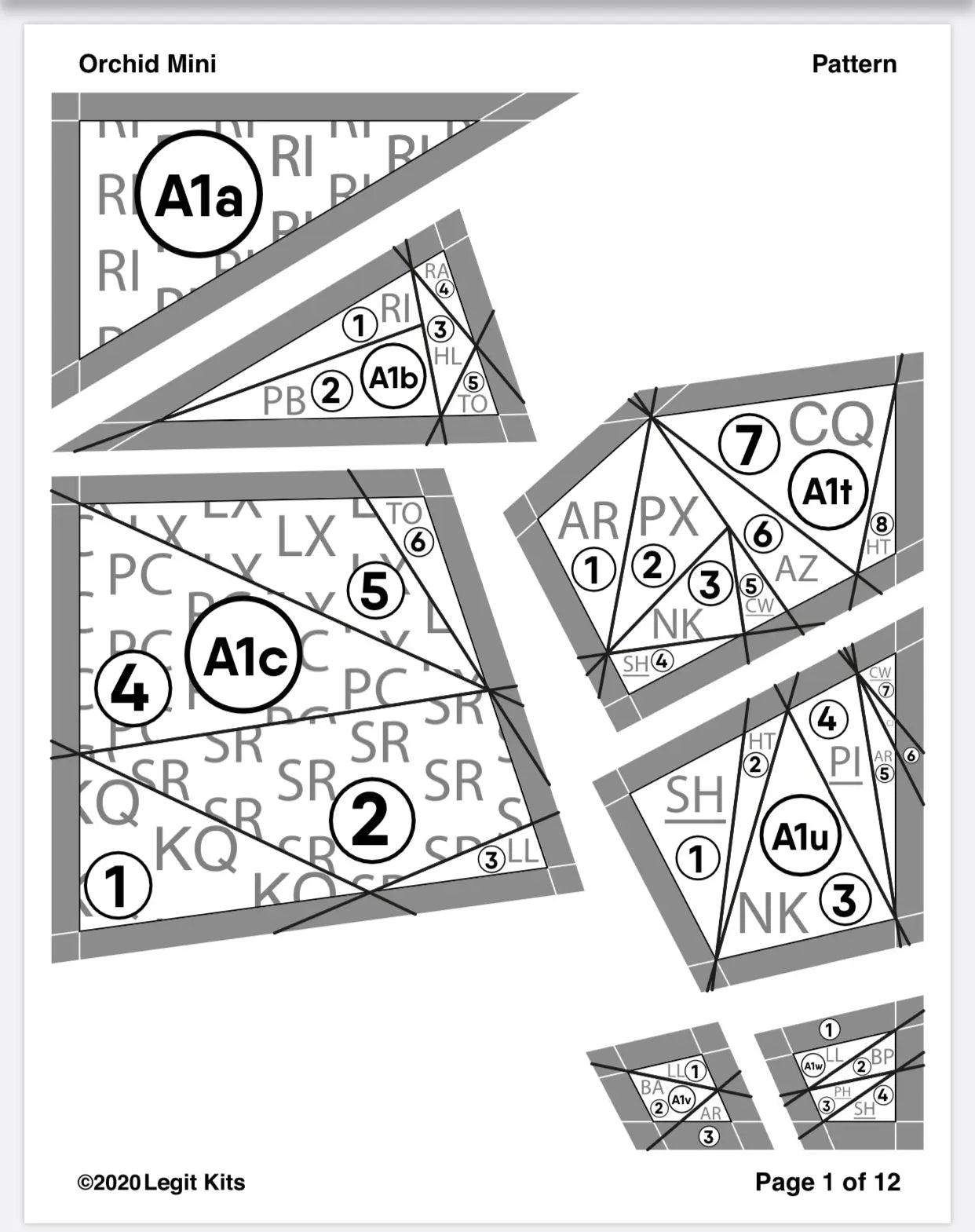 Orchid Mini Quilt Kit Legit Kits