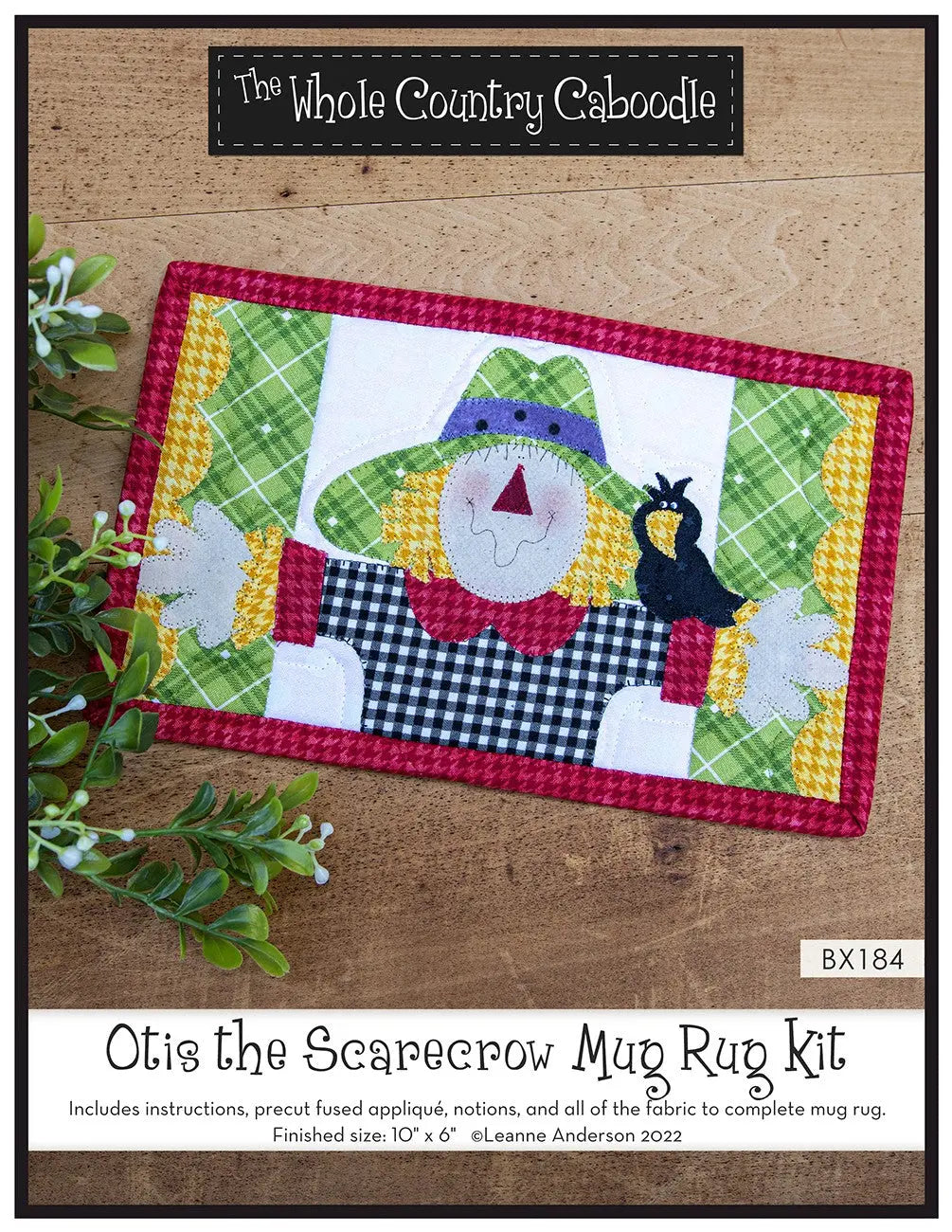 Otis the Scarecrow Mug Rug Kit - Linda's Electric Quilters