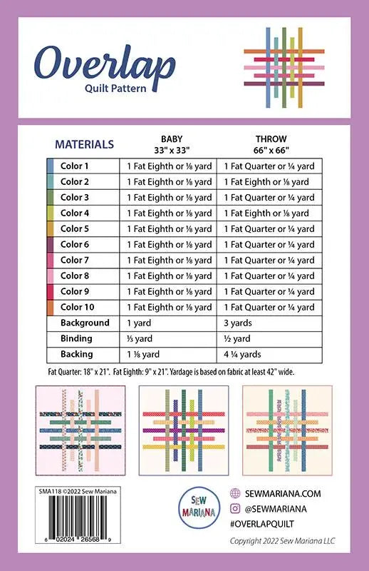 Overlap Quilt Pattern by Sew Mariana - Linda's Electric Quilters