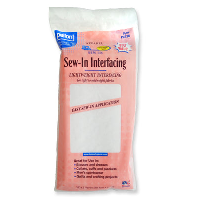 Pellon® Sew-In Interfacing 15" x 3 yards Package. Color: White.