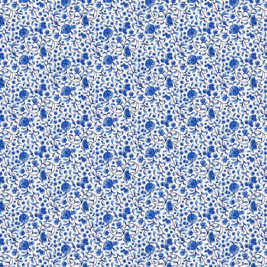 Chinoiserie Ditsy Floral Cotton Wideback 118" Fabric Per Yard