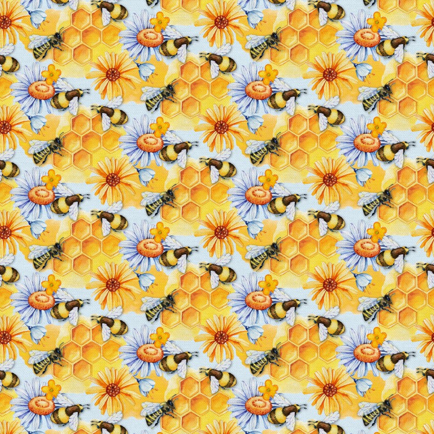 Sweet As Can Bee Cotton 118" Wideback Fabric Per Yard