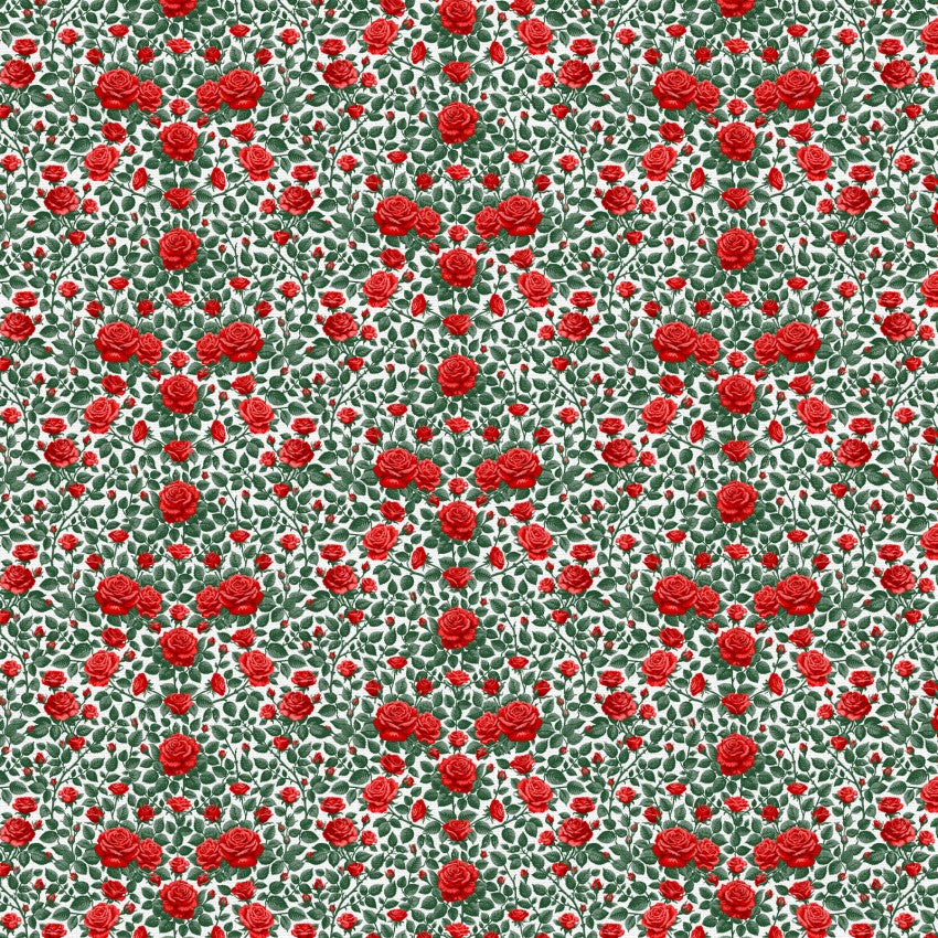 Red Roses Are Red Rose Trellis Cotton Wideback 118" Fabric Per Yard