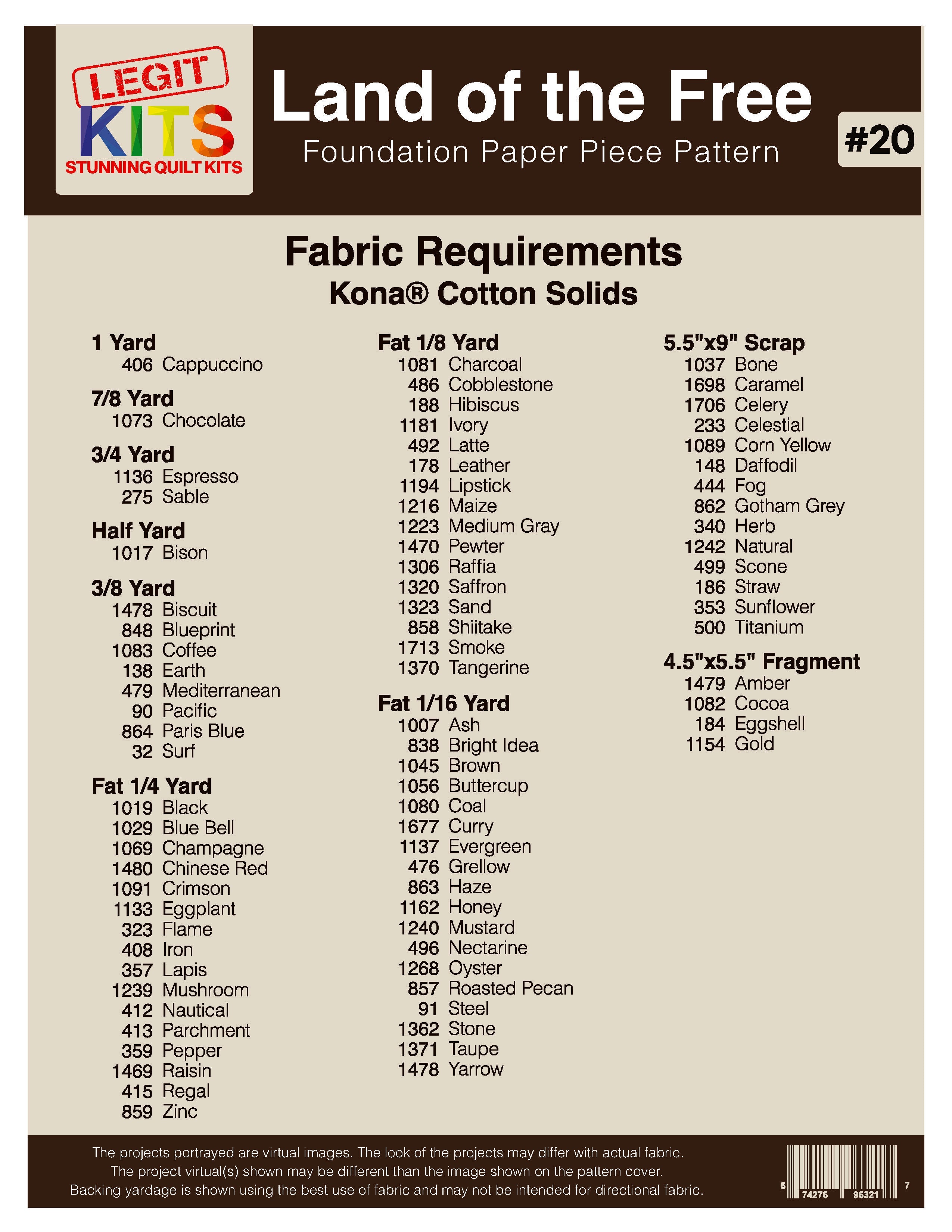 Land of the Free Pattern