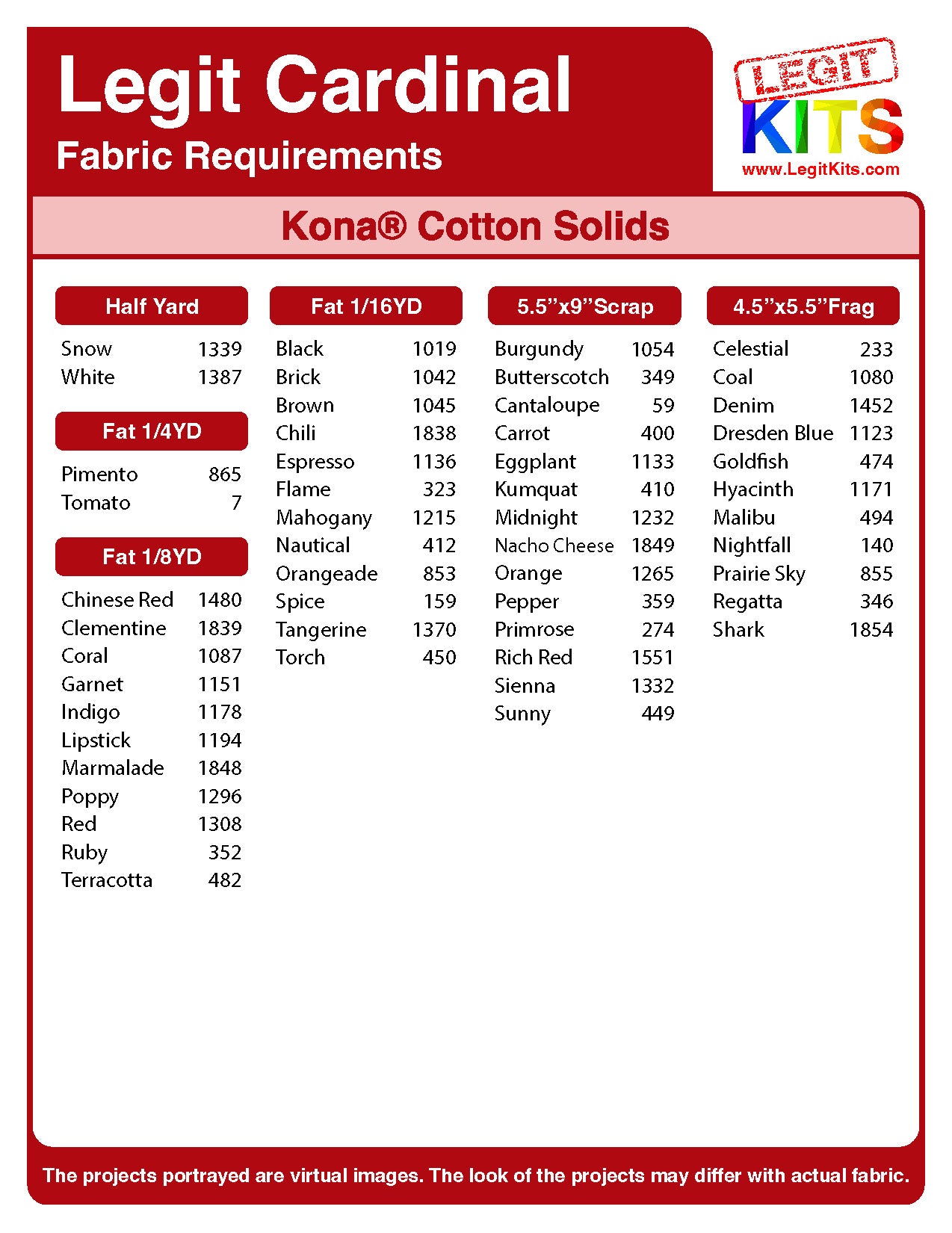 Legit Cardinal Quilt Kit