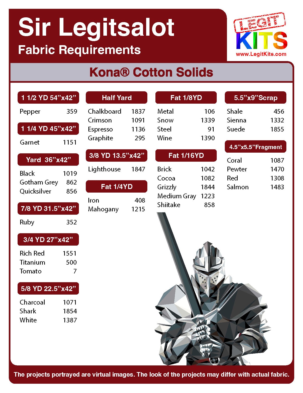 Sir Legitsalot Quilt Kit