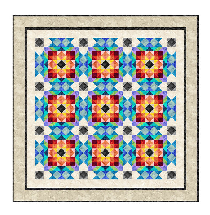 Mirage Chromatic Carp Quilt Pattern