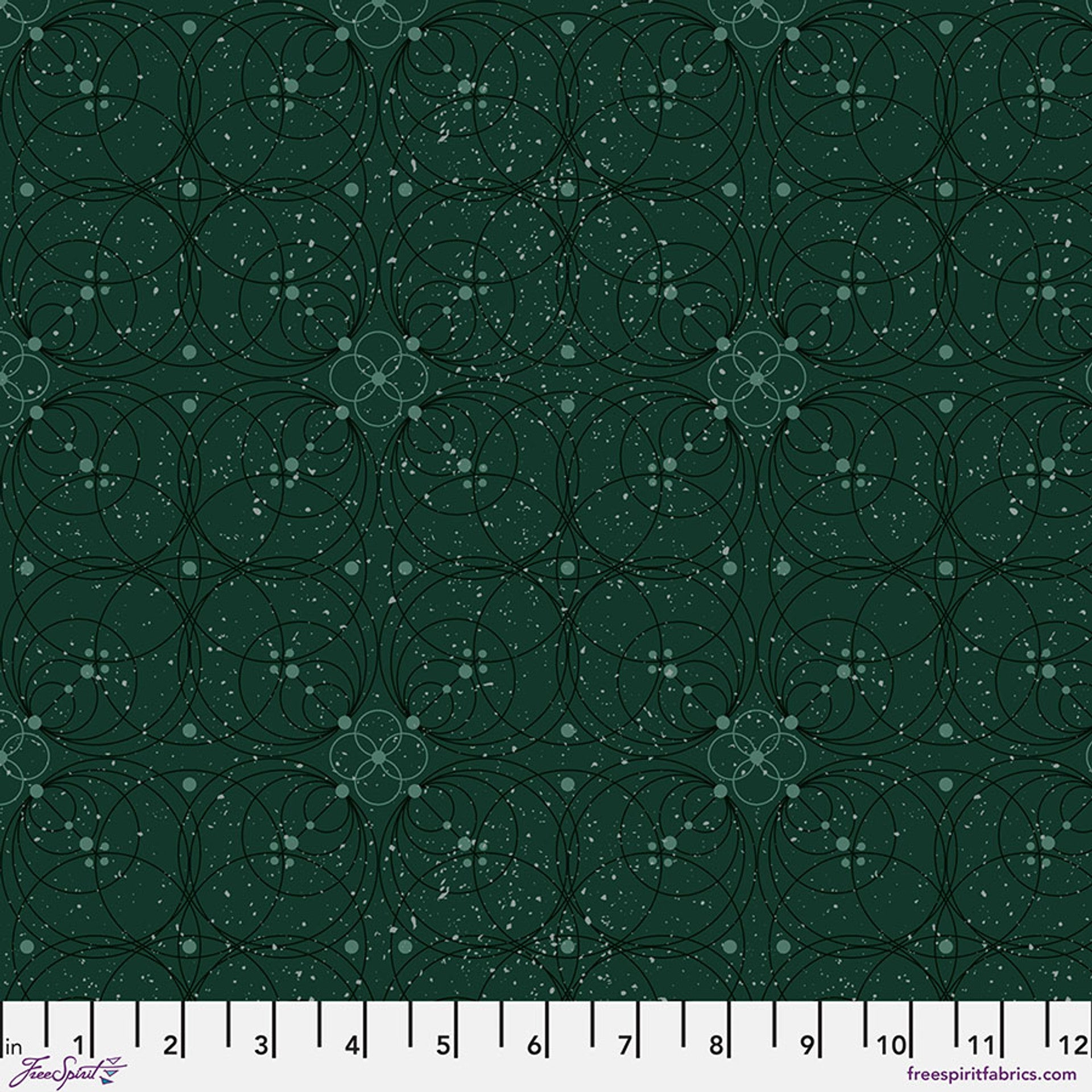 Enrapture by Giucy Giuce Flourish - Emerald Cotton 44"/45" Fabric Per Yard