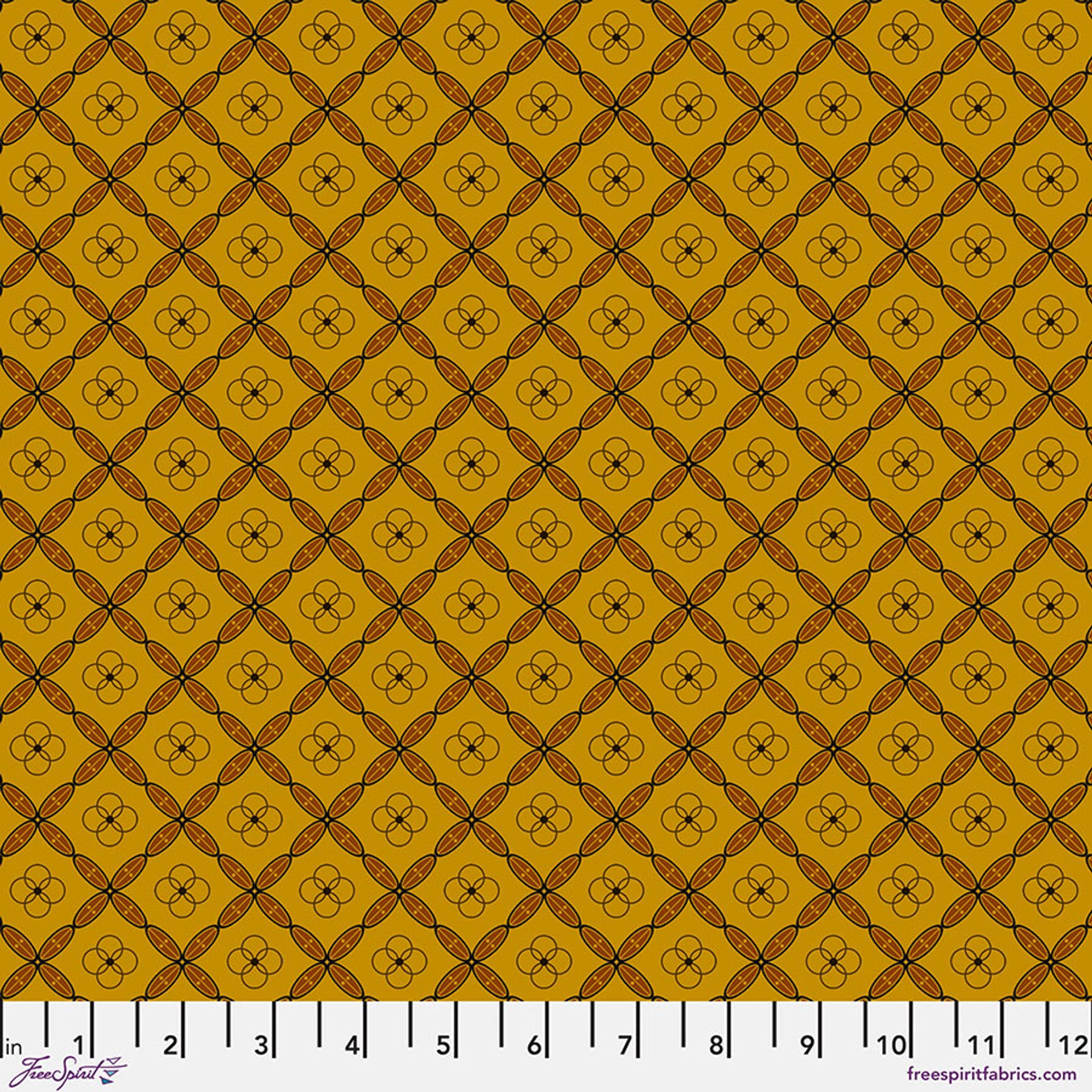 Enrapture by Giucy Giuce Tiles - Carnelian Cotton 44"/45" Fabric Per Yard