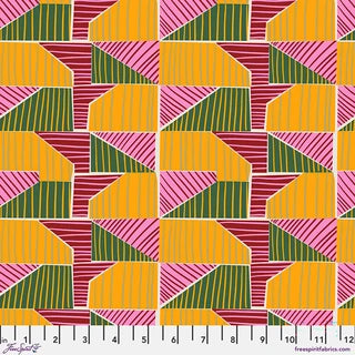 Echoes In Colour Patchwork Kites Solar Cotton 44"/45" Fabric Per Yard